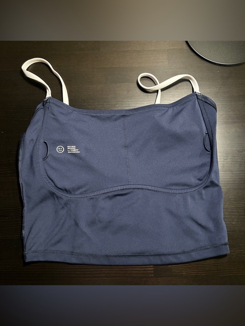 Gilly Hicks Active Recharge Under-Bust Tank Top - Navy/white (size Large Curvy) - Picture 4 of 5